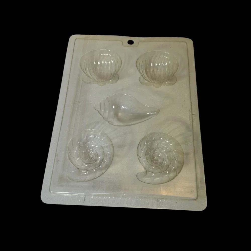 Plastic Candy Molds Beach Summer Starfish, Sand Dollars‎ & Shells Lot of 5 Trays